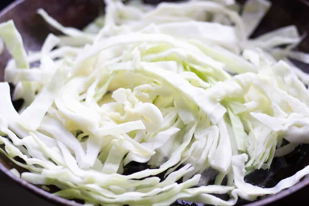 finely sliced cabbage