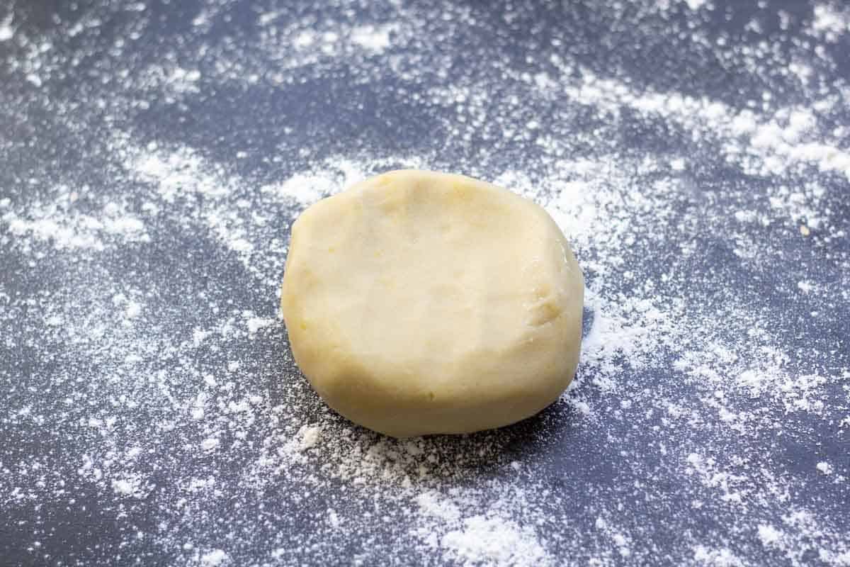 a disk of shortbread dough