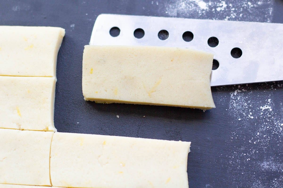 shortbread cookie on a spatula